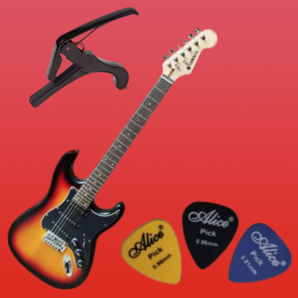 Yamaha 6 String Lead Guitar With Bag Belt And Capo