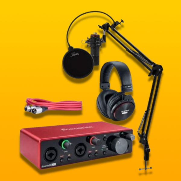 Focusrite Scarlett 2i2 Studio 3rd Gen USB Audio Interface Bundle ,Shock Mount, And Filter