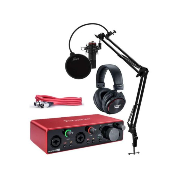 Focusrite Scarlett 2i2 Studio 3rd Gen USB Audio Interface Bundle ,Shock Mount, And Filter - Image 2